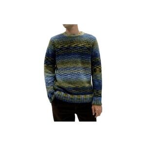 Far Afield Hosono Knit Sweater Multicolor Abstract Crew Neck Pullover Size 3